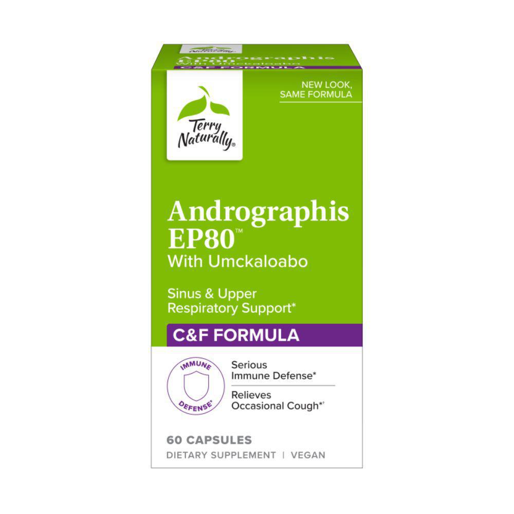 Terry Naturally Andrographis EP80 with Umckaloabo - 60 Capsules