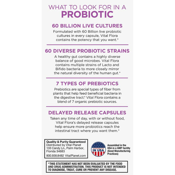 Vital Flora 60/60 Women 55+ Probiotic SS - 60 Delayed Release VegCaps