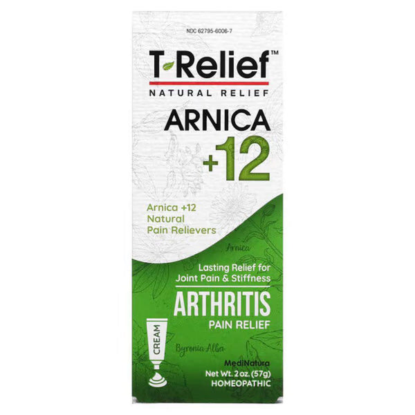 T-Relief, Arnica +12, Arthritis Pain Relief Cream, 2 oz