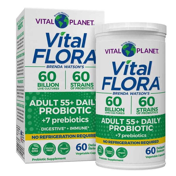 Vital Flora Adult 55+ Daily Probiotic + Prebiotics 60 ct