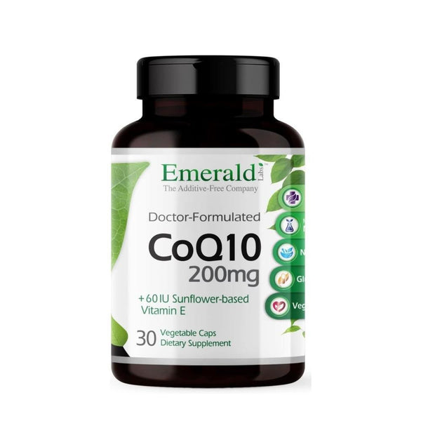 CoQ10 200 mg Plus Vitamin E - 30 Capsules