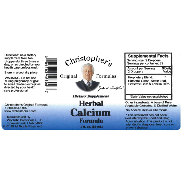 Herbal Calcium Formula Extract - 2 oz