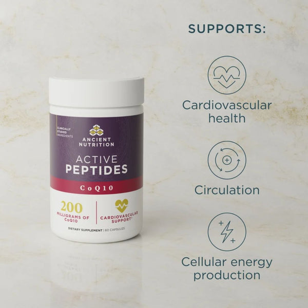 Ancient Nutrition ACTIVE PEPTIDES CoQ10 - 60 Capsules