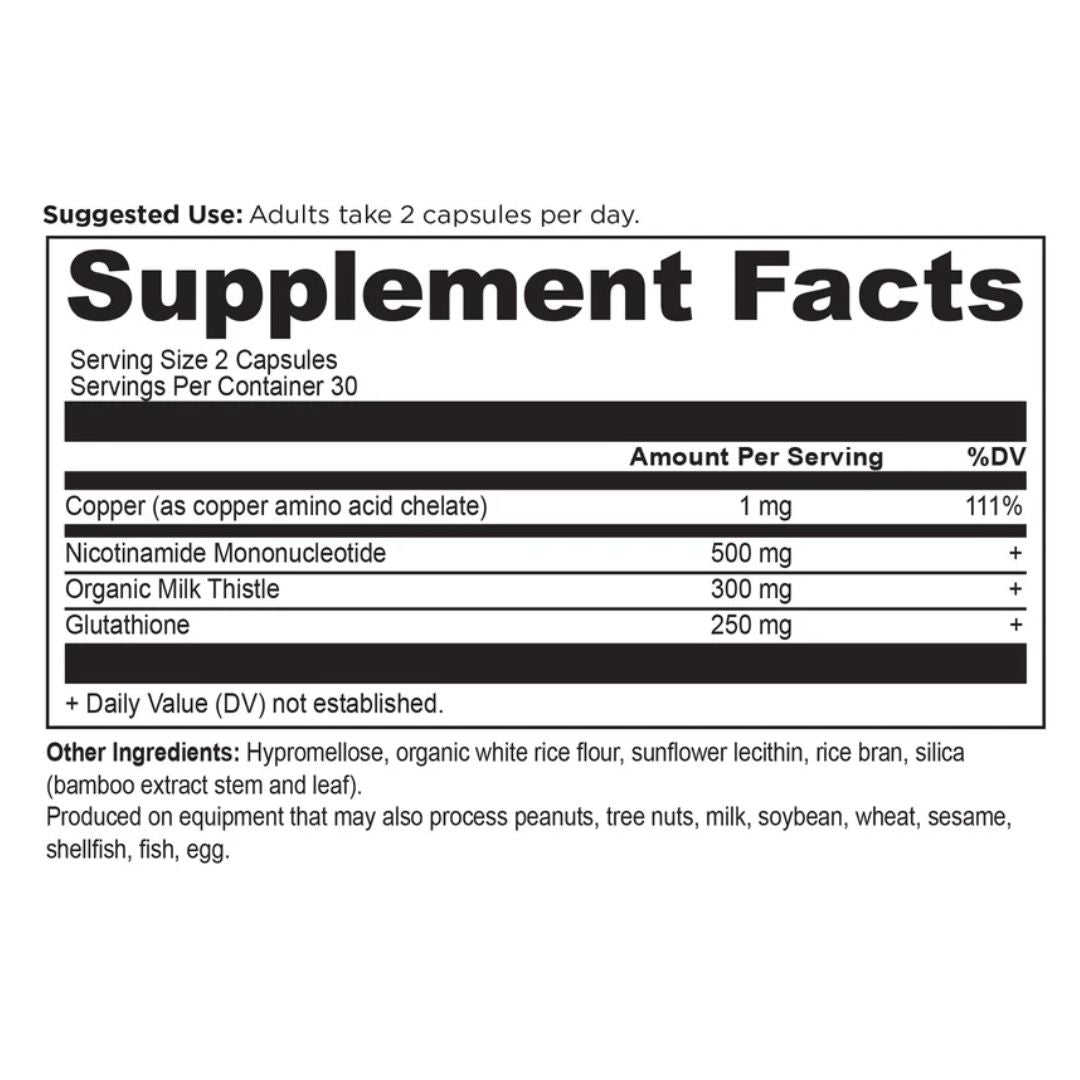Ancient Nutrition ACTIVE PEPTIDES GLUTATHIONE + NMN - 60 Capsules