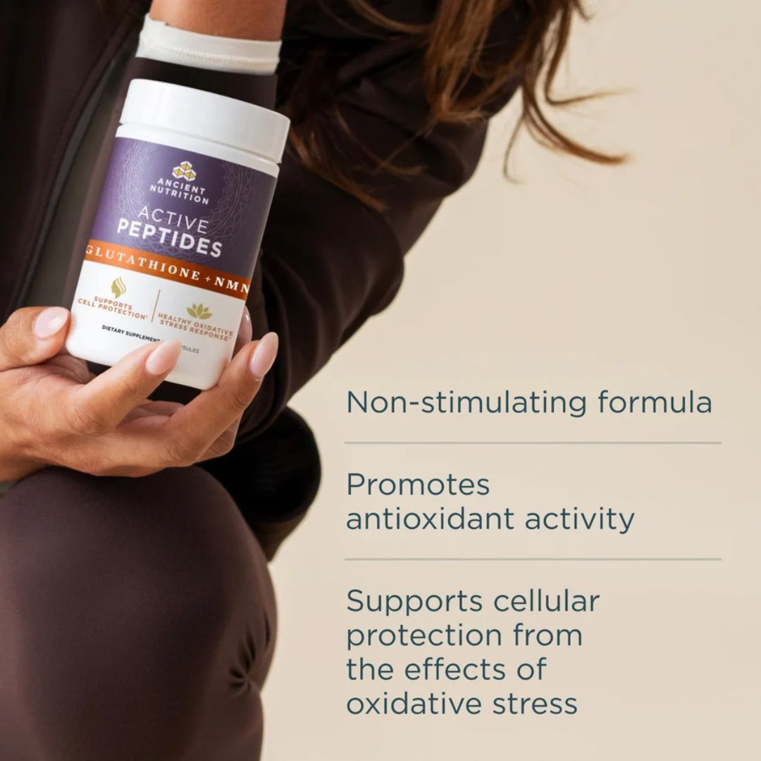 Ancient Nutrition ACTIVE PEPTIDES GLUTATHIONE + NMN - 60 Capsules