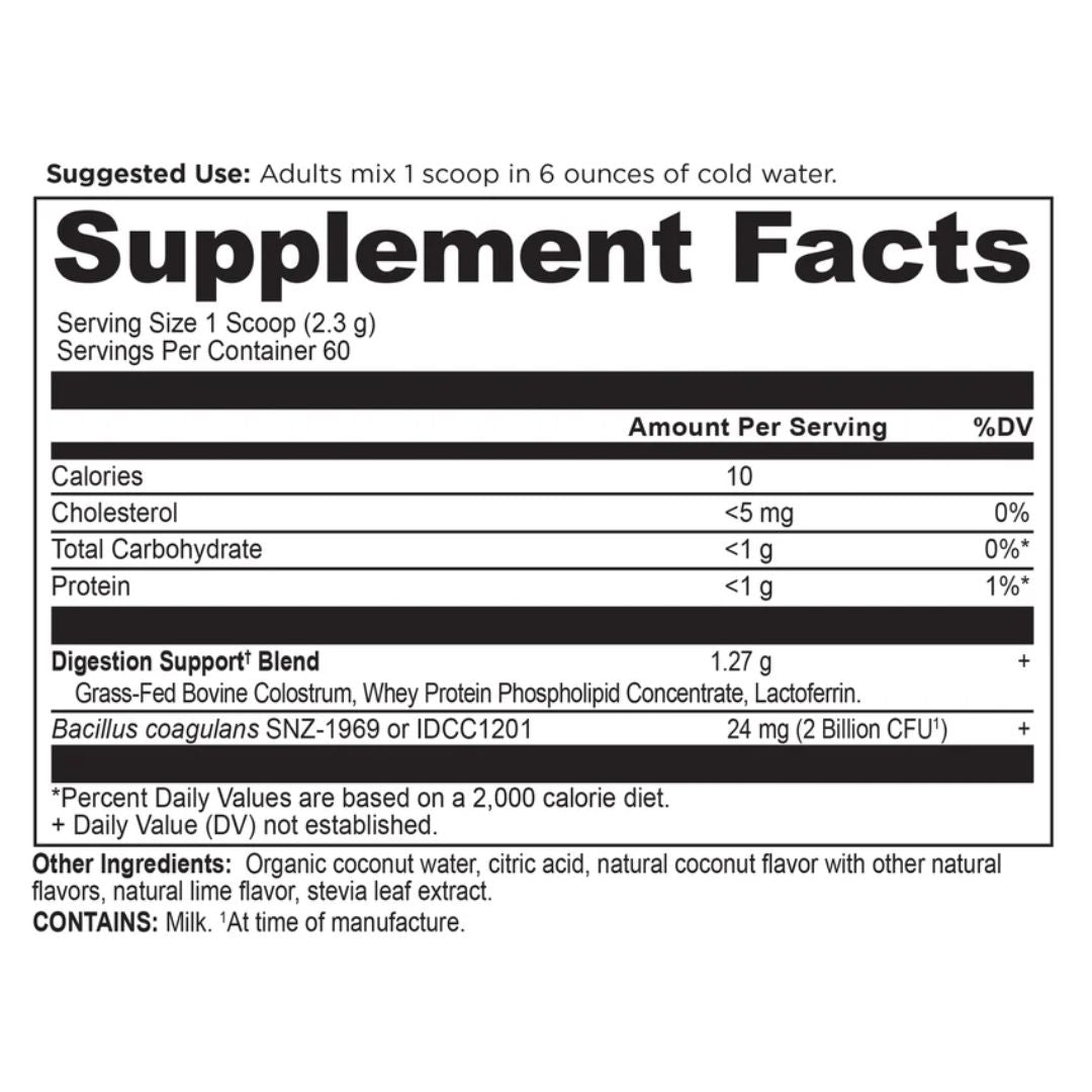 Ancient Nutrition COLOSTRUM COCONUT LIME - Powder 60 SRV