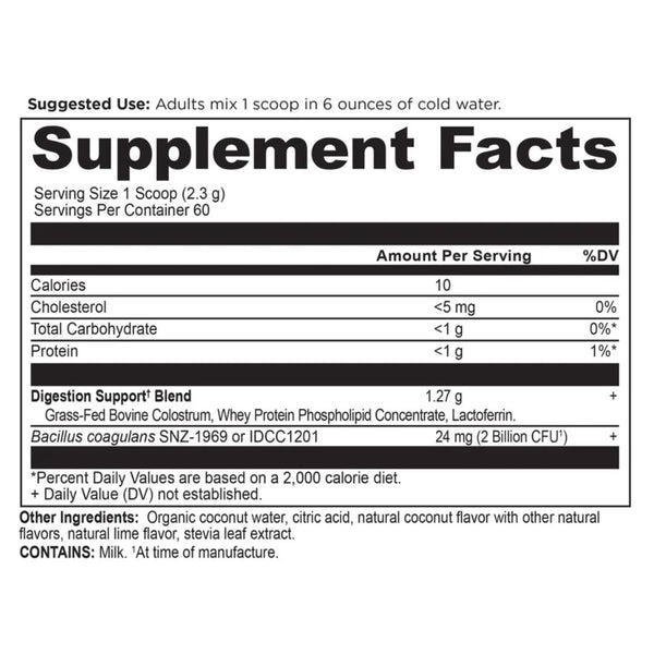 Ancient Nutrition COLOSTRUM COCONUT LIME - Powder 60 SRV