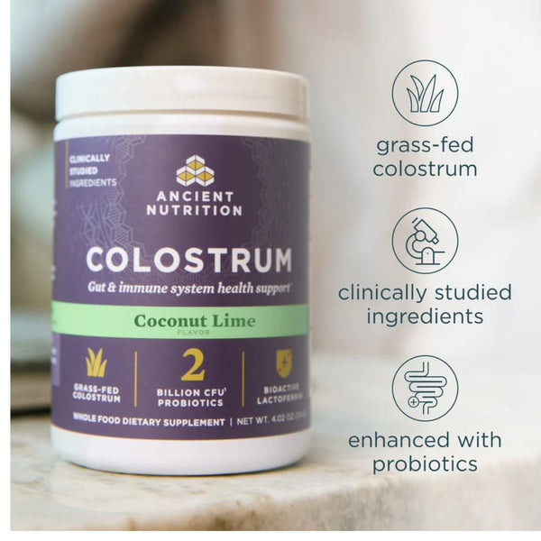 Ancient Nutrition COLOSTRUM COCONUT LIME - Powder 60 SRV