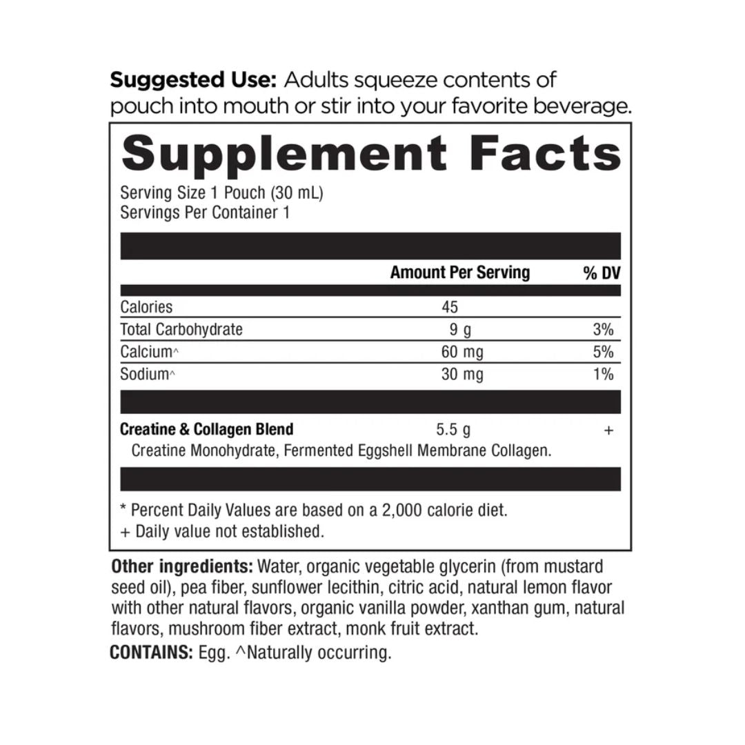 Ancient Nutrition CREATINE COLLAGEN GEL Lemon 15 Count