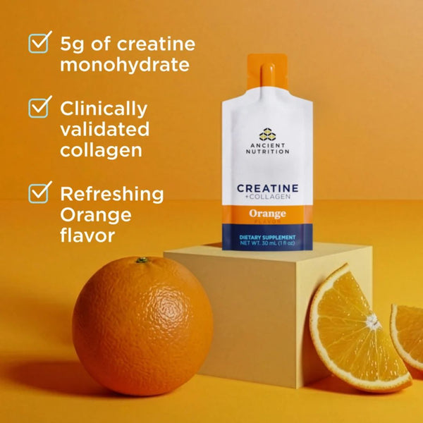 Ancient Nutrition CREATINE COLLAGEN GEL ORANGE 15 Count