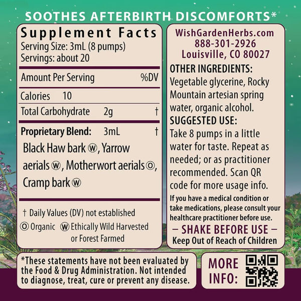 Wishgarden AfterEase – Natural Support for After-Birth Contractions (2 fl oz)