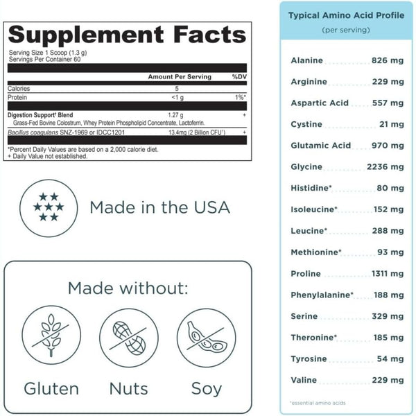 Ancient Nutrition Colostrum Powder - 60 Servings Unflavored - 2.8 oz