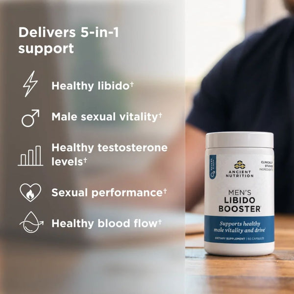 Ancient Nutrition MENS HEALTH LIBIDO BOOSTER 60 Capsules