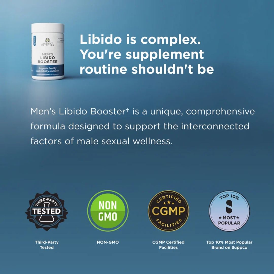 Ancient Nutrition MENS HEALTH LIBIDO BOOSTER 60 Capsules