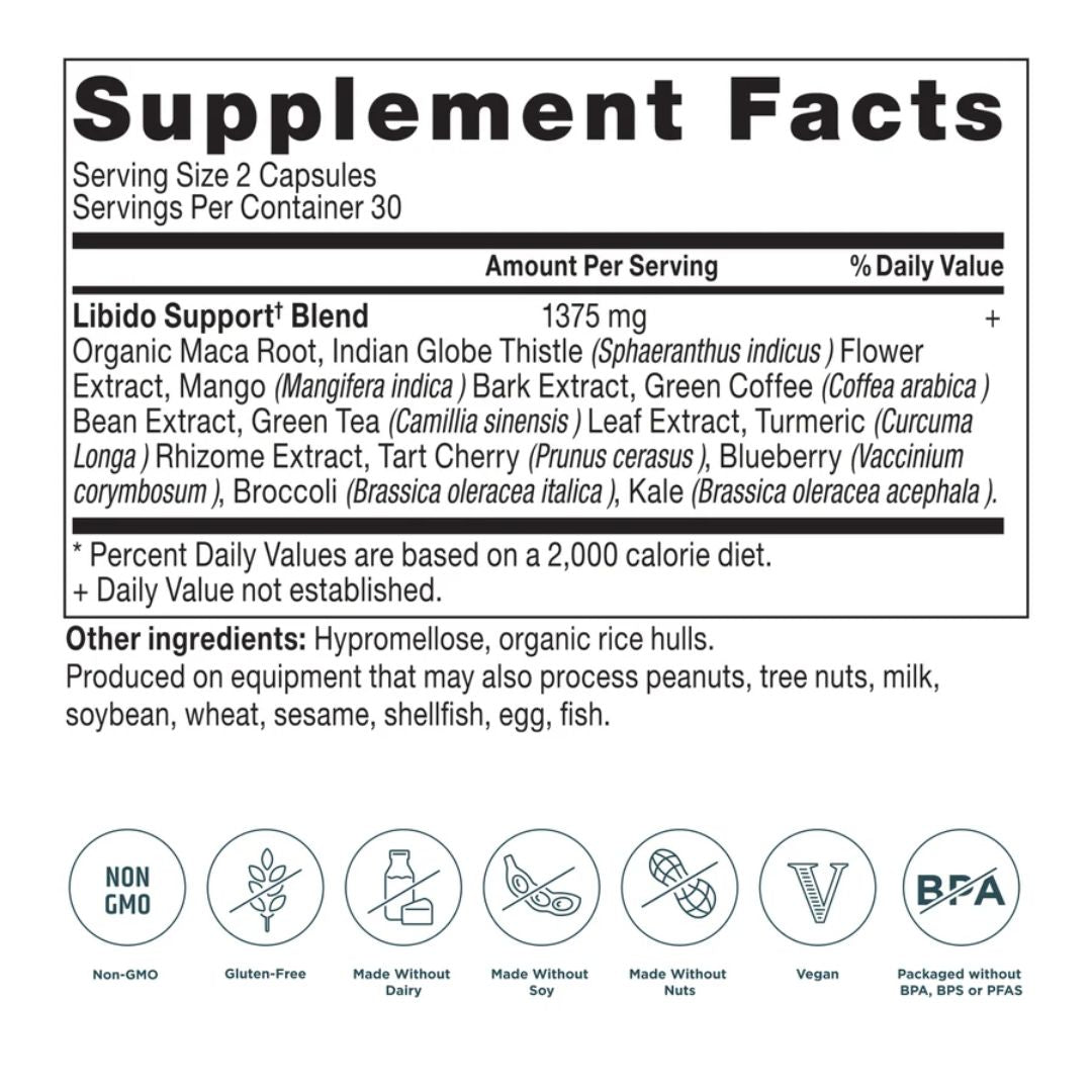 Ancient Nutrition MENS HEALTH LIBIDO BOOSTER 60 Capsules