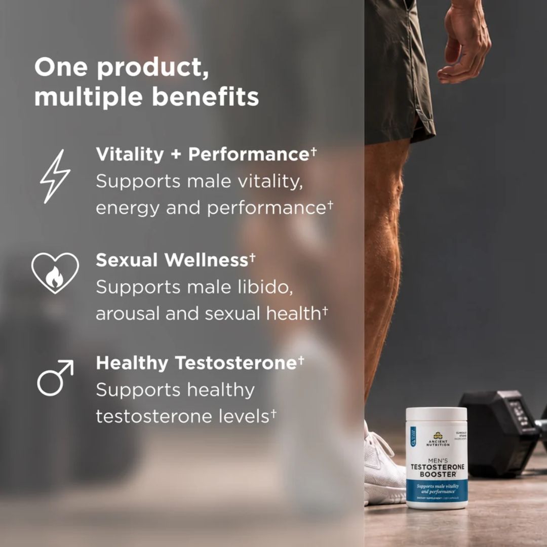 Ancient Nutrition MENS HEALTH TESTOSTERONE BOOSTER - 120 Capsules
