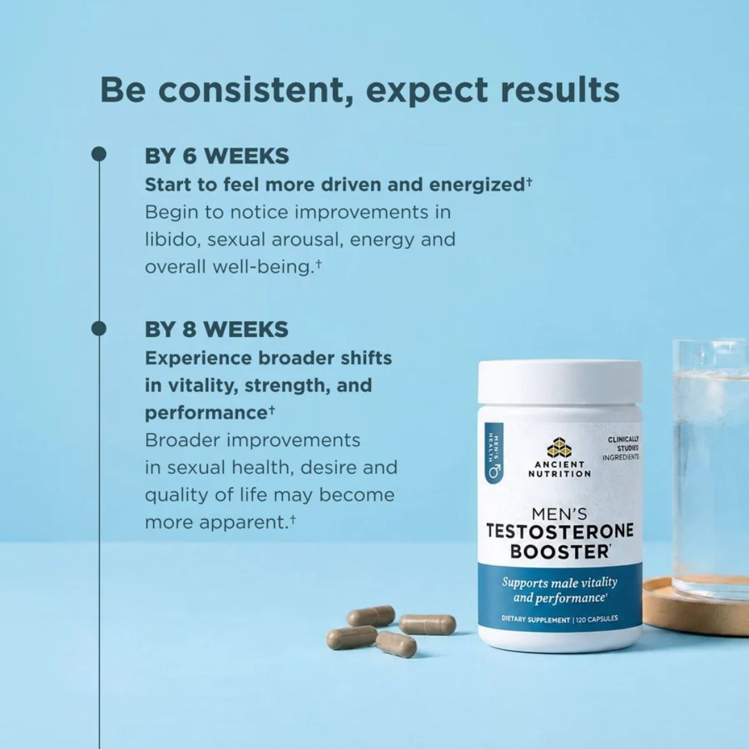 Ancient Nutrition MENS HEALTH TESTOSTERONE BOOSTER - 120 Capsules