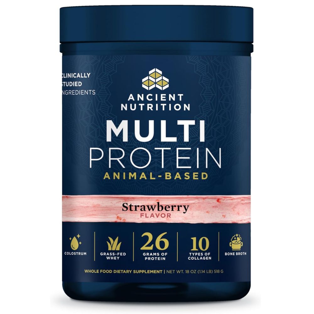Ancient Nutrition Multi Protein Powder – Animal-Based Strawberry 18oz