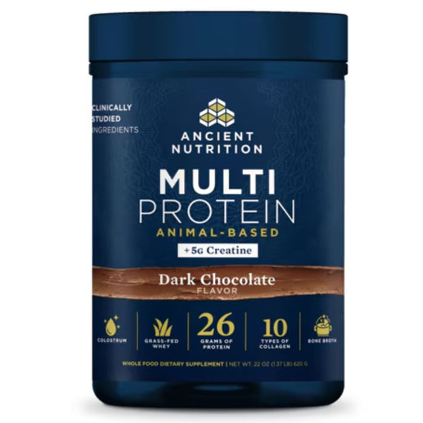 Ancient Nutrition Multi Protein Powder – Animal-Based Dark Chocolate + Creatine 22oz