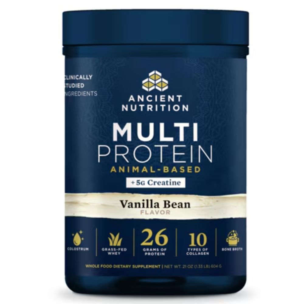 Ancient Nutrition Multi Protein Powder – Animal-Based Vanilla Bean + Creatine 21oz