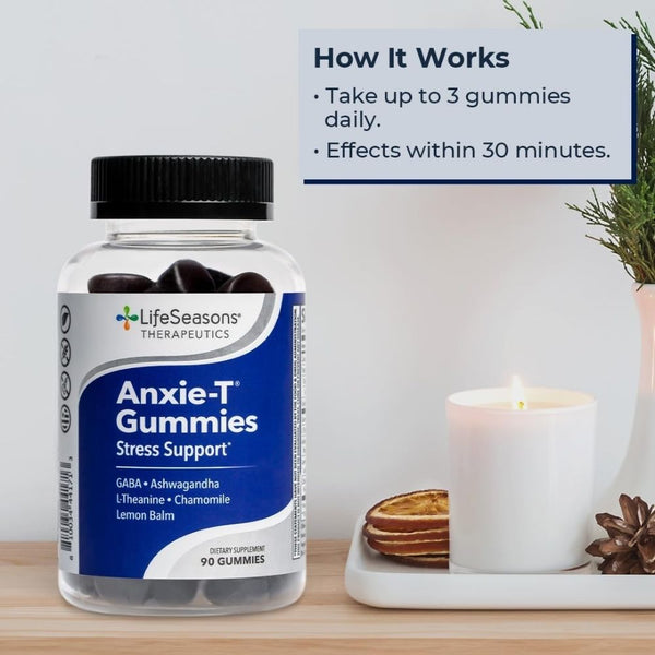 Lifeseasons Anxie-T Gummies by LifeSeasons – Natural Stress & Anxiety Relief - 90 Gummies