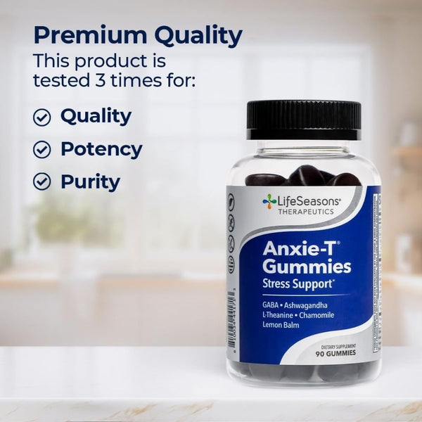 Lifeseasons Anxie-T Gummies by LifeSeasons – Natural Stress & Anxiety Relief - 90 Gummies