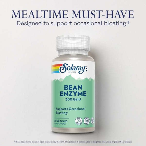 Solaray BEAN ENZYME - 300 GaIU - 60 VegCaps