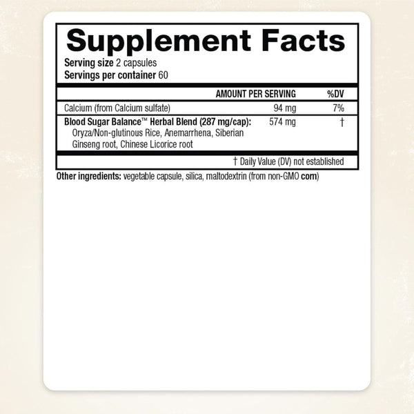 RidgeCrest Herbals Blood Sugar Balance™ – Natural Support for Healthy Blood Sugar Levels - 120 Caps