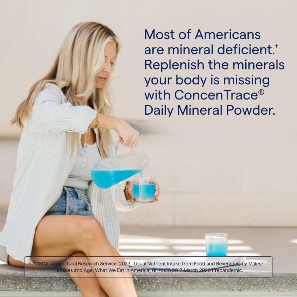 Trace Minerals ConcenTrace Daily Mineral Powder – Blue Hawaiian (4.65 oz)