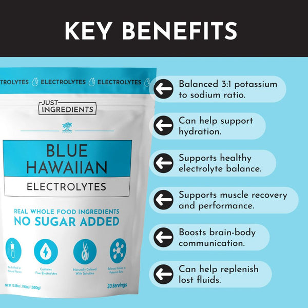 Just Ingredients Electrolytes - Blue Hawaiian - 11.6 oz
