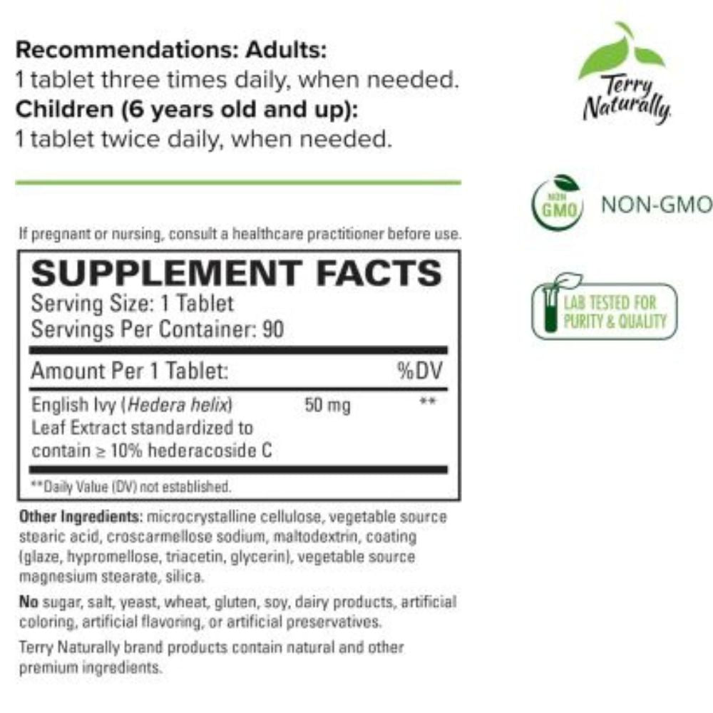 Bronchial Clear Ivy Leaf - 90 Tablets