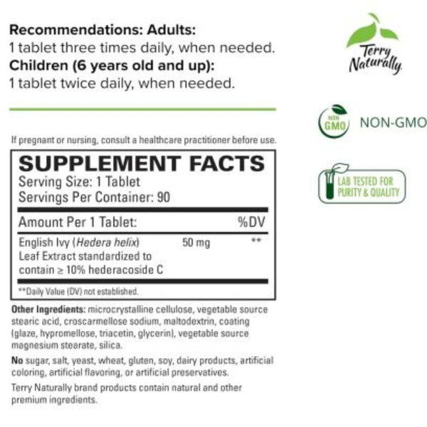 Bronchial Clear Ivy Leaf - 90 Tablets