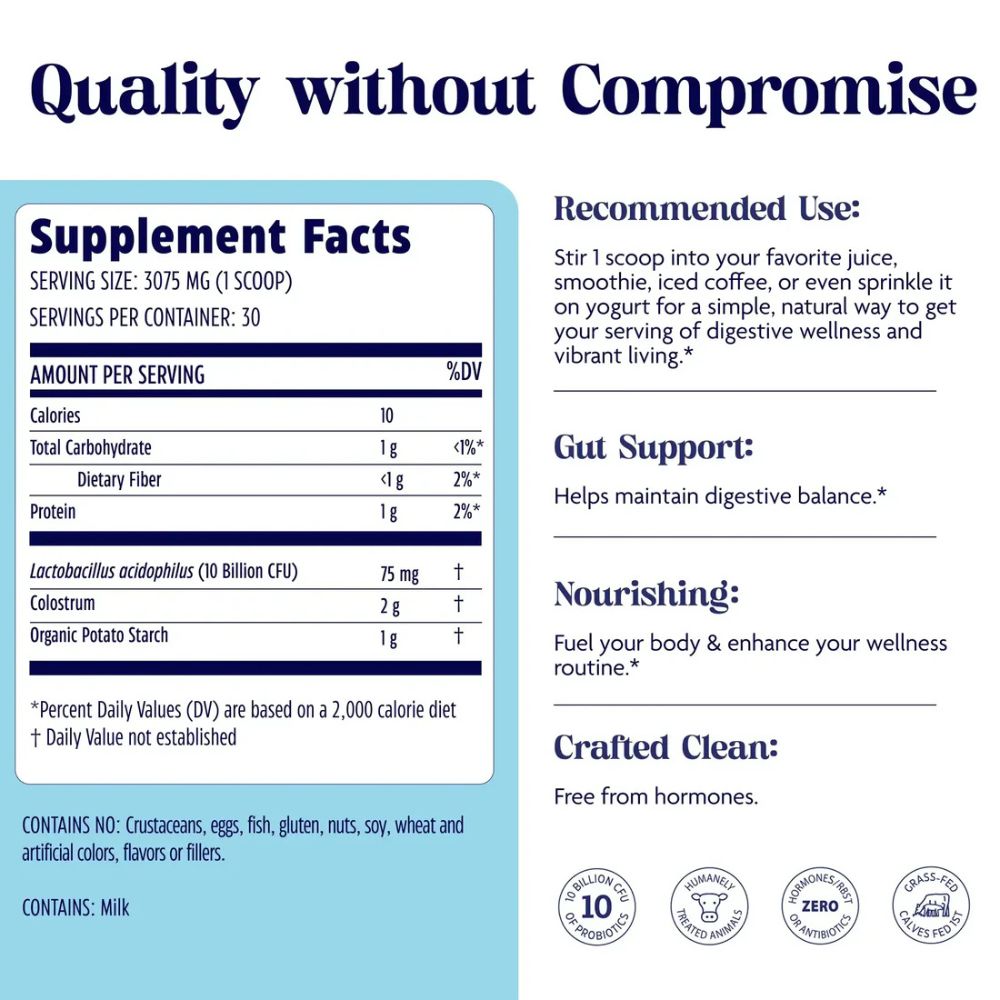 Enzymedica Colostrum Plus Probiotics – 30 Serving Powder