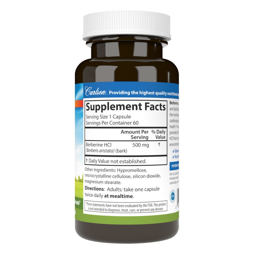 Carlson BERBERINE 500mg 60 Capsules  - 60 VegCaps