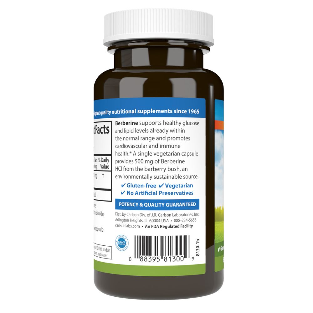 Carlson BERBERINE 500mg 60 Capsules  - 60 VegCaps