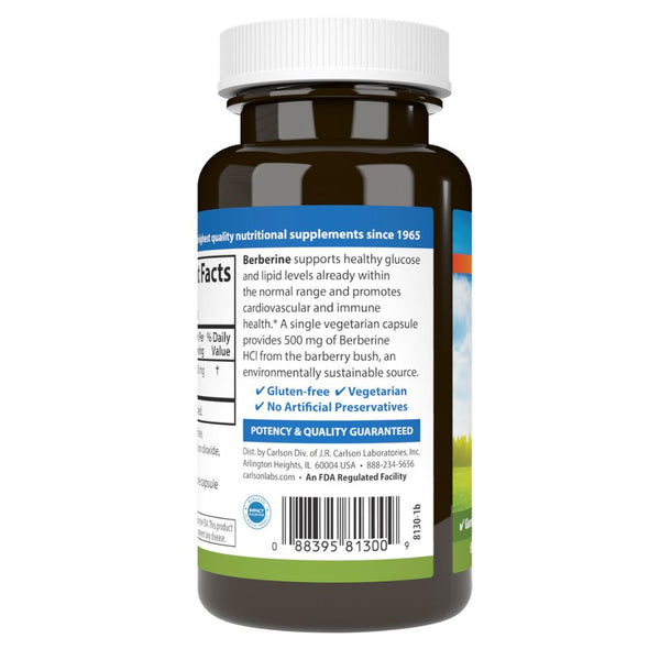 Carlson BERBERINE 500mg 60 Capsules  - 60 VegCaps
