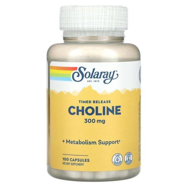 Solaray Choline (Timed-Release) – 300mg - 100 Capsules
