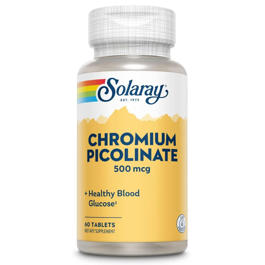 Solaray Chromium Picolinate - 500 mcg - 60 Tablets