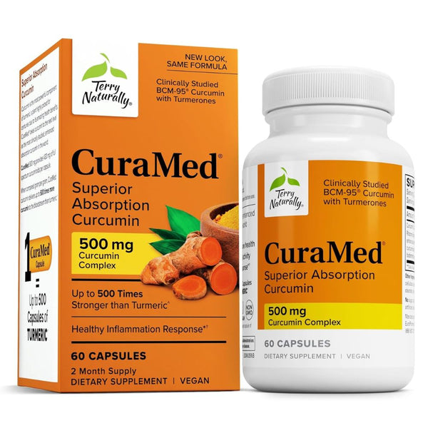 Terry Naturally CuraMed Superior Absorption Curcumin 500 mg 60 Capsules