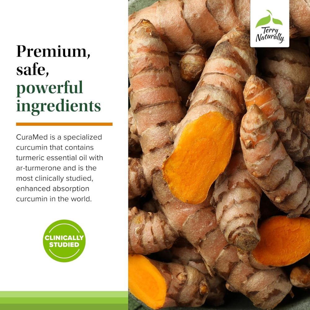 Terry Naturally CuraMed Superior Absorption Curcumin 500 mg 60 Capsules