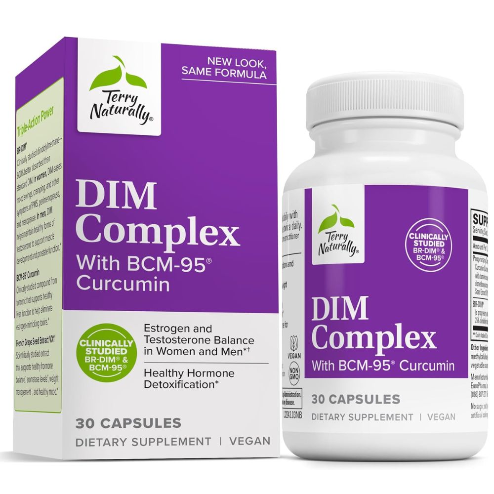 Terry Naturally DIM Complex – 30 Capsules  Advanced Hormone Balance & Detox Support for Women and Men
