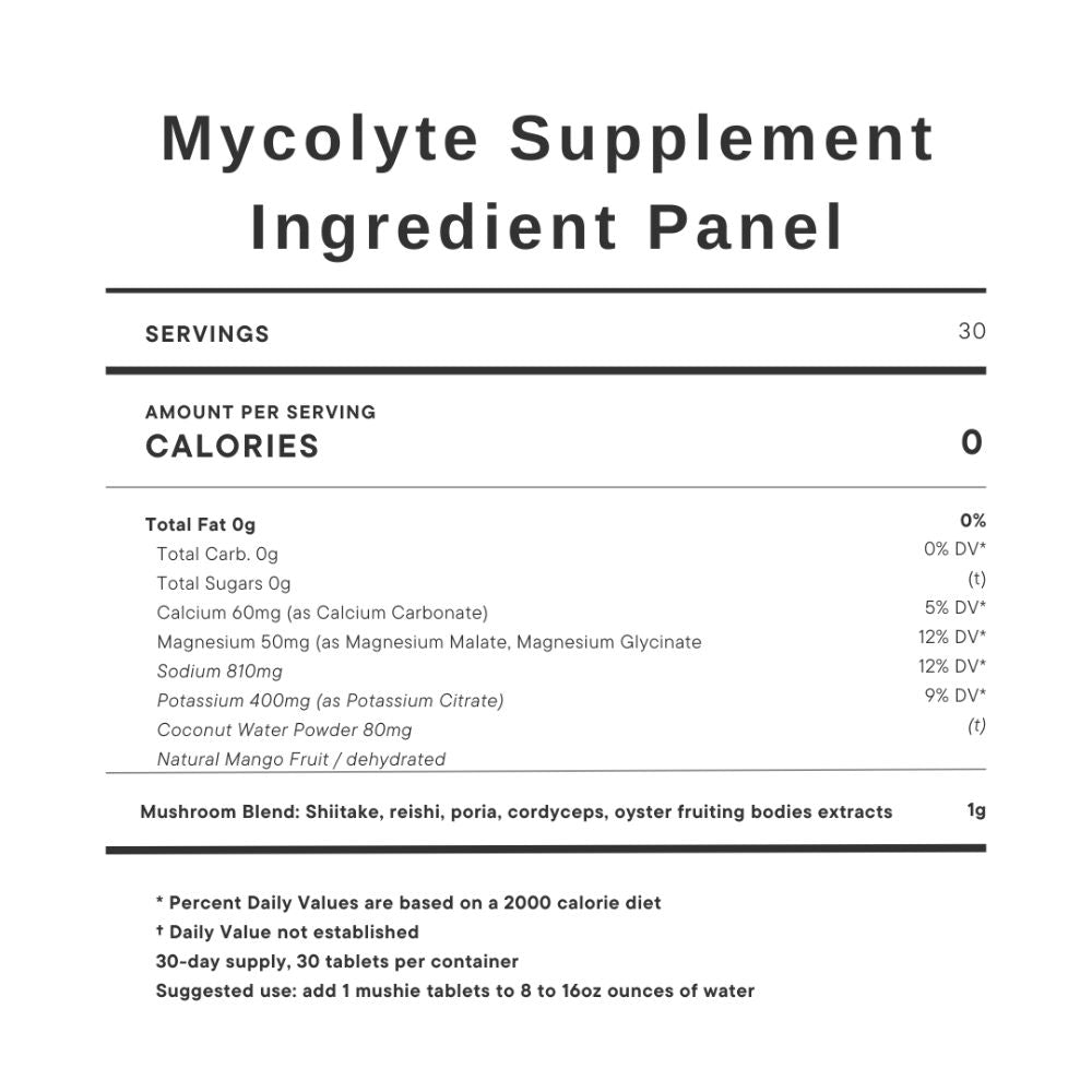 Mycolytes Dissolvable Mushroom Tablets - 30 Tablets