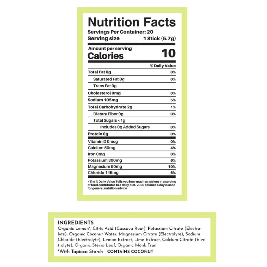 Just Ingredients Electrolytes - Lemon Lime - 6 oz