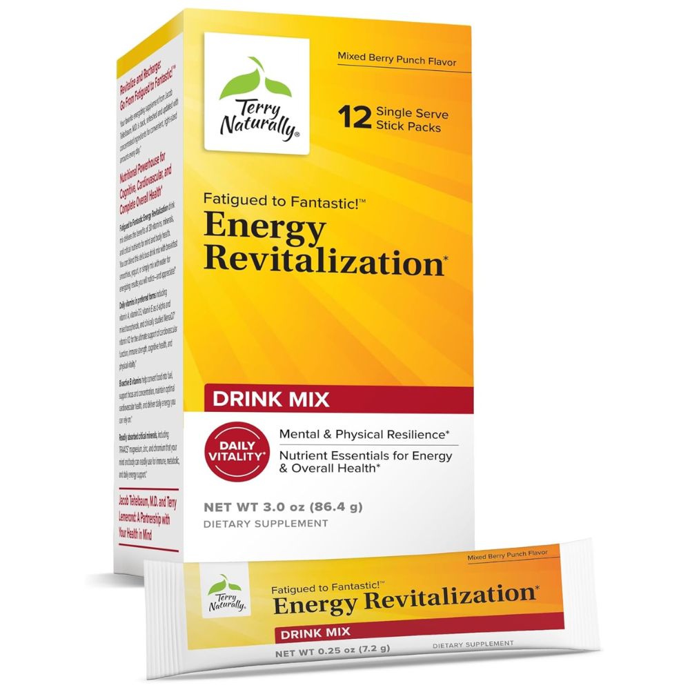 Terry Naturally – Fatigued to Fantastic Energy Revitalization Drink Mix (12 Packets)