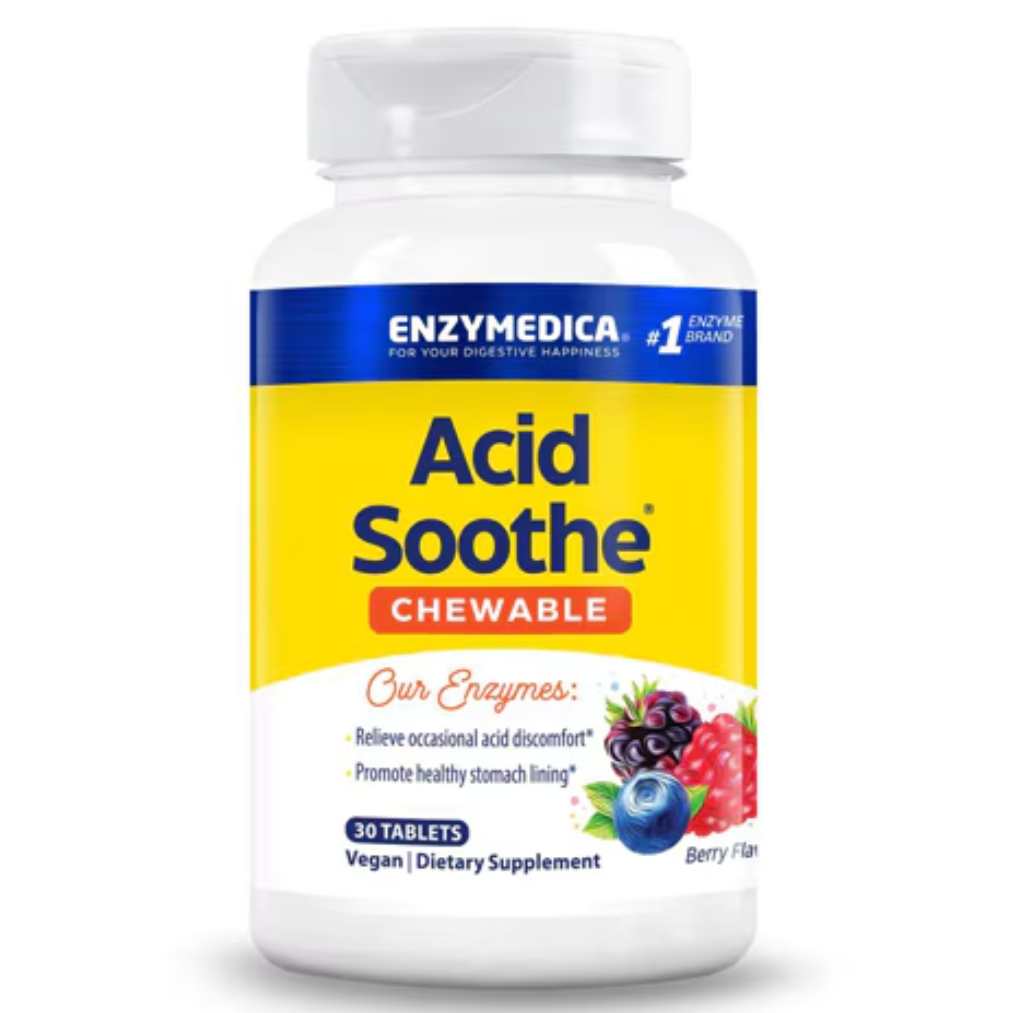 Enzymedica Acid Soothe - 30 Chewable Tabs