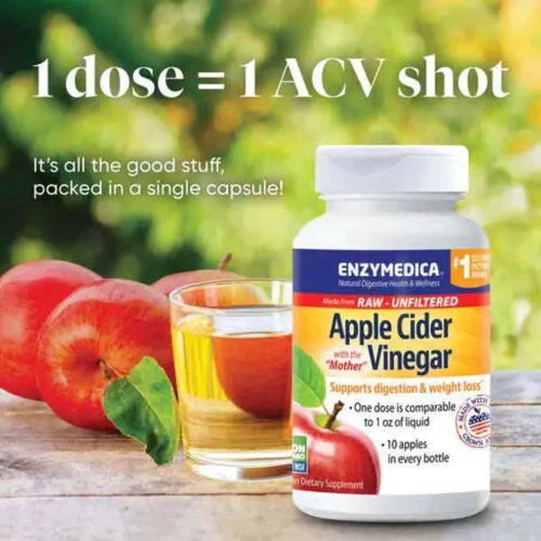 Enzymedica Apple Cider Vinegar - 60 Capsules