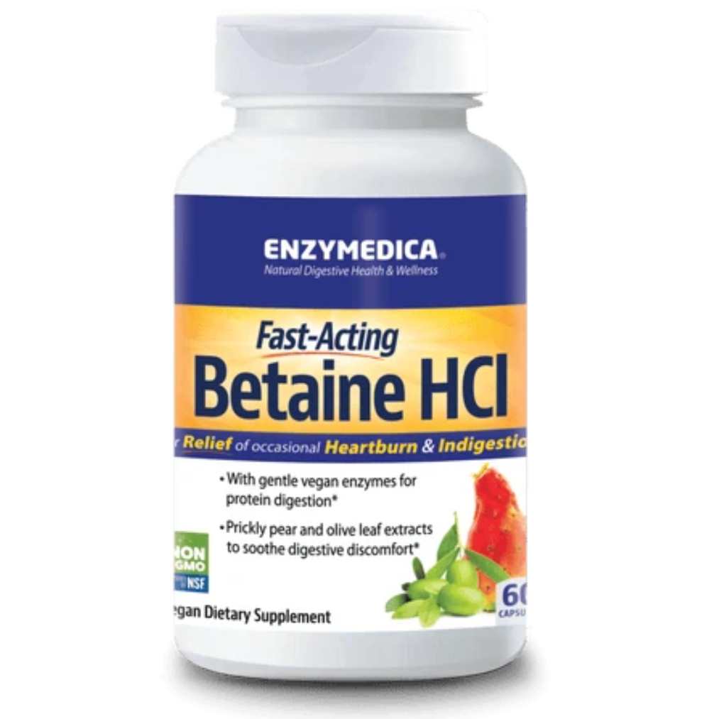 Enzymedica Betaine HCI - 60 Capsules