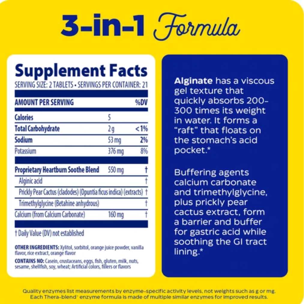 Enzymedica Heartburn Soothe - 42 Tablets