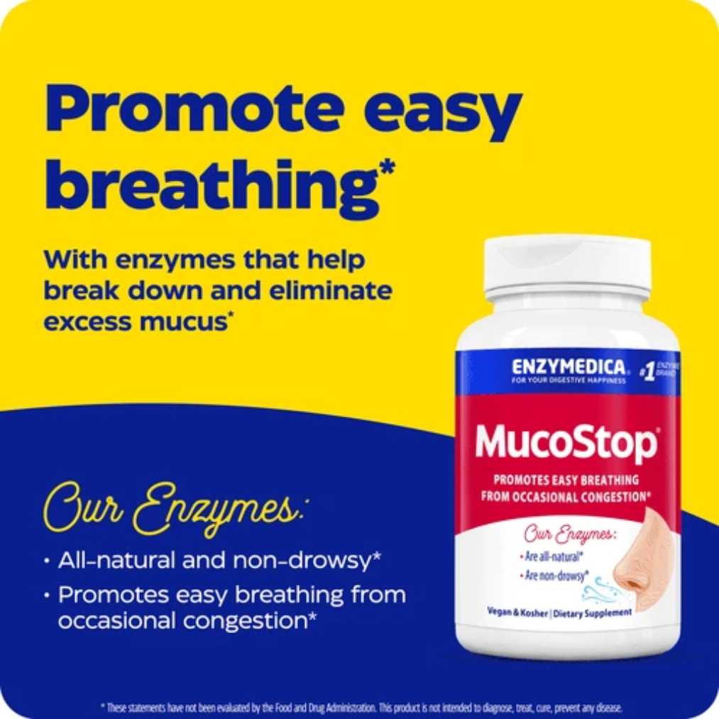Enzymedica MucoStop - 48 Capsules