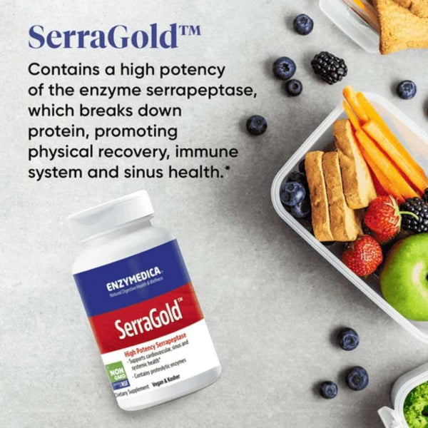 Enzymedica SerraGold Serrapeptase - 60 Capsules